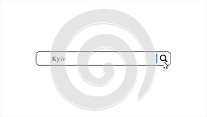 Kyiv in Search Animation. Internet Browser Searching