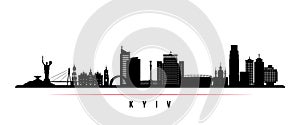 Kyiv skyline horizontal banner.