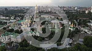 Kyiv, Ukraine. Aerial view. Slow motion