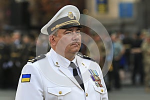 KYIV, UKRAINE - AUGUST 24, 2016: Military parade in Kyiv, dedicated to the Independence Day of Ukraine. Ukraine celebrates 25th an