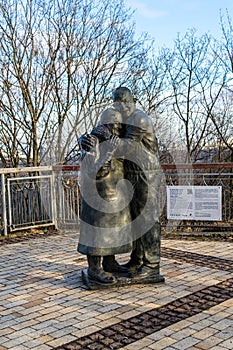 Monument to Italian prisoner of war Luigi Pedutto and consigned to forced labor Ukrainian Mokrin