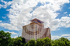 KYIV, UKRAINE - JUNE 16, 2014 Maidan Nezalezhnosti or Independence Square in downtown with monument, before Euromaidan took place