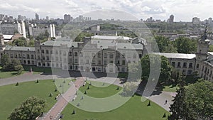 Kyiv. Ukraine. Kyiv Polytechnic Institute. Aerial view. Flat, gray