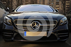 Front view luxury car Mercedes-Benz CLA class