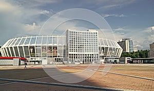 Kyiv, Ukraine - May 31, 2015: National Sports Complex Olimpiyskiy Olympic stadium sports arena