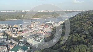 Kyiv, Ukraine. Podil District. Aerial view