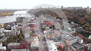 Kyiv, Ukraine. Podil District. Aerial view