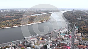 Kyiv, Ukraine. Podil District. Aerial view