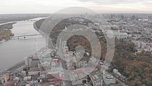 Kyiv, Ukraine. Podil District. Aerial view