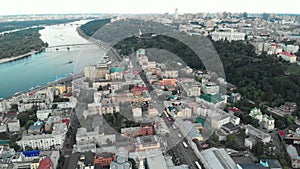 Kyiv, Ukraine. Podil District. Aerial view