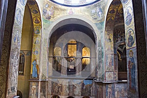 KYIV, UKRAINE - September 11 2022: Interior of the Orthodox Cathedral of Kyiv photo