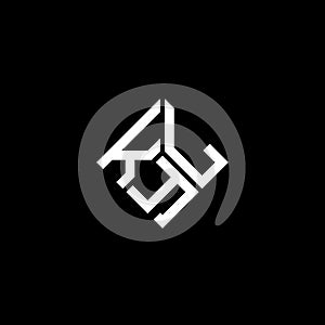 KYL letter logo design on black background. KYL creative initials letter logo concept. KYL letter design