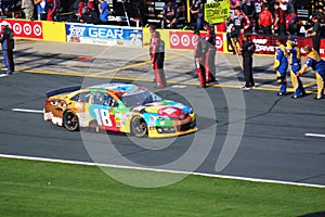 Kyle Busch leaving pit road