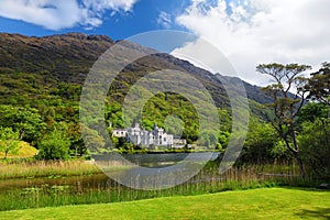 Kylemore Abbey, a Benedictine monastery founded on the grounds of Kylemore Castle, in Connemara, Ireland