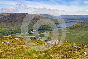 Kylemore lough lake and valley in Letterfrack