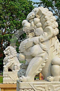 Kylin statue at Wat Chantarangsi, Ang Thong Province, Thailand