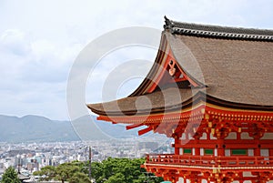 Kyoto With Foreground Temple