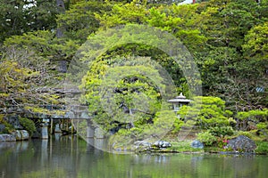 Kyoto Imperial Palace with Gonaitei garden in Kyoto, Japan