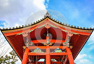 Kyoto, Japan. December 29 2014. Kiyomizu-dera Temple West Gate kyoto japan