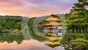 Kyoto, Japan at Kinkaku-ji, The Temple of the Golden Pavilion