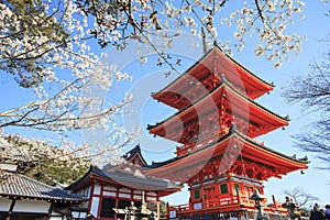 Kyoto, Japan at Kiyomizu-dera Temple during the fall