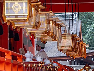 Priests At Fushimi Inari Taisha, Kyoto, Japan