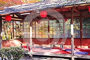 Kyoto, JAPAN - Nov 16, 2013: A pavilion at Jingo-ji, Japan. Jing