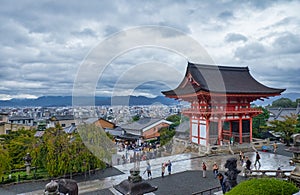 The Nio-mon Deva Gate at Kiyomizu-dera Temple. Kyoto. Japan