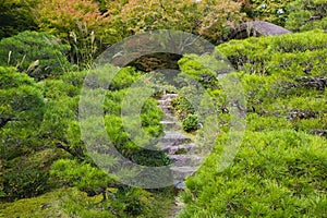 Kyoto Japan Okochi Denjiro stone steps in garden