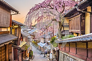 Kyoto, Japan Spring Season Street Scene