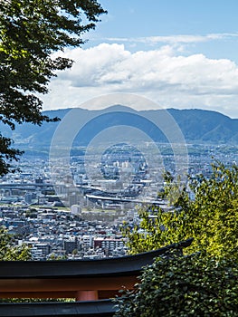 Kyoto seen from Fushimi Inari shrine