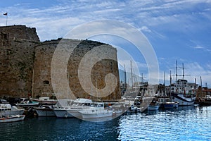 Kyrenia Castle, Girne Kalesi and harbour, Cyprus