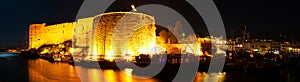 Kyrenia harbour with medieval castle. Cyprus