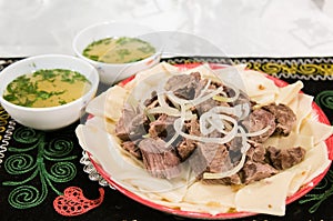 Kyrgyz national meat dish