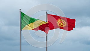 Kyrgyzstan and Congo-Brazzaville flag