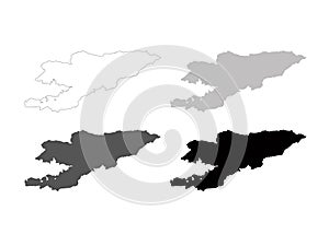 Kyrgyzstan map - Kyrgyz Republic or Kirghizia