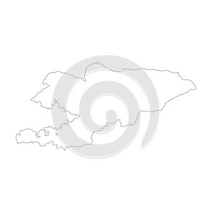 Kyrgyzstan vector country map outline