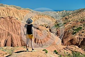 Kyrgyzstan, View on the Fairytale canyon "Skazka" near Issyk Kul Lake