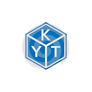 KYT letter logo design on black background. KYT creative initials letter logo concept. KYT letter design