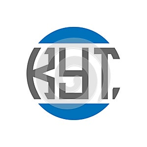 KYT letter logo design on white background. KYT creative initials circle logo concept. KYT letter design