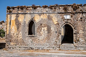 Kythira Kastro of Milopotamos Kato Chora Ionian islands Greece. Venetian castle at Kythera