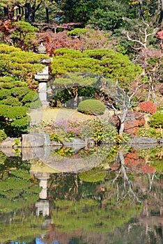 Kyu-Furukawa Gardens in autumn in Tokyo