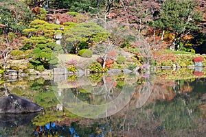 Kyu-Furukawa Gardens in autumn in Tokyo