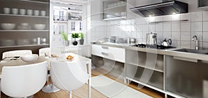 Kitchen arrangement panoramic