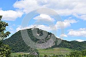 KÃ¶nigswinter, Germany - 06 28 2022: View to the Drachenfels