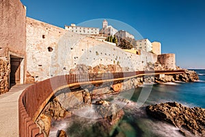 L`Aldilonda a coastal walkway at Bastia in Corsica