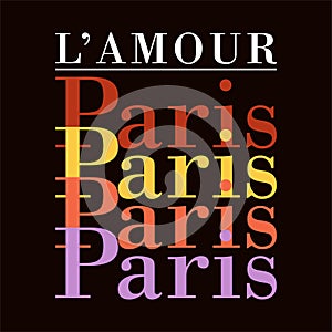 L’AMOUR PARIS french means love paris