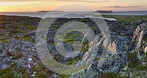 L'Anse Aux Meadows Sunset Panorama photo