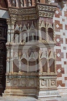 L`Aquila, Abruzzo, Basilica of Santa Maria di Collemaggio, a religious symbol of the city, dating back to 1288.