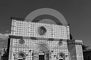 L`Aquila, Abruzzo, Basilica of Santa Maria di Collemaggio, a religious symbol of the city, dating back to 1288.